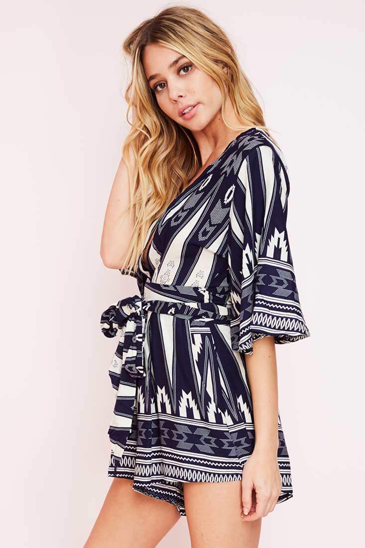 Ahava Casual Weekend Romper Navy Print - Image 7