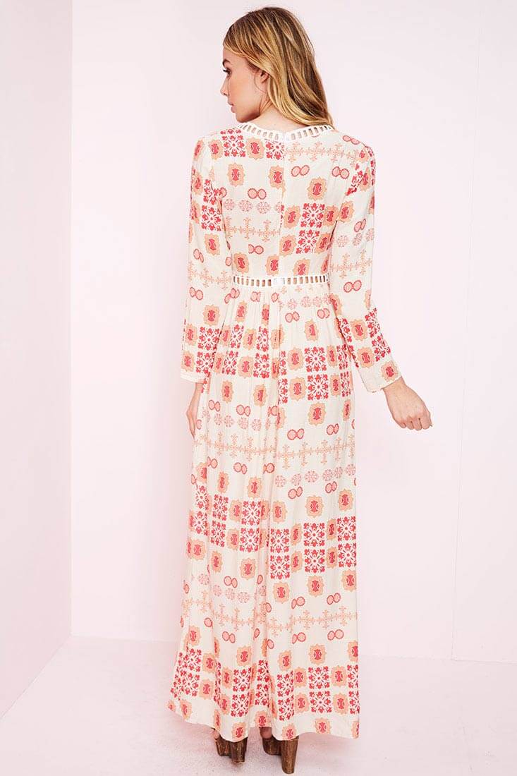 Avery Casual Maxi Dress Red Print - Image 5