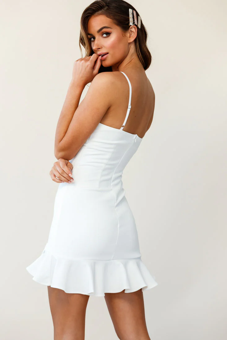 Emoji Bodycon Mini Dress White - Image 3