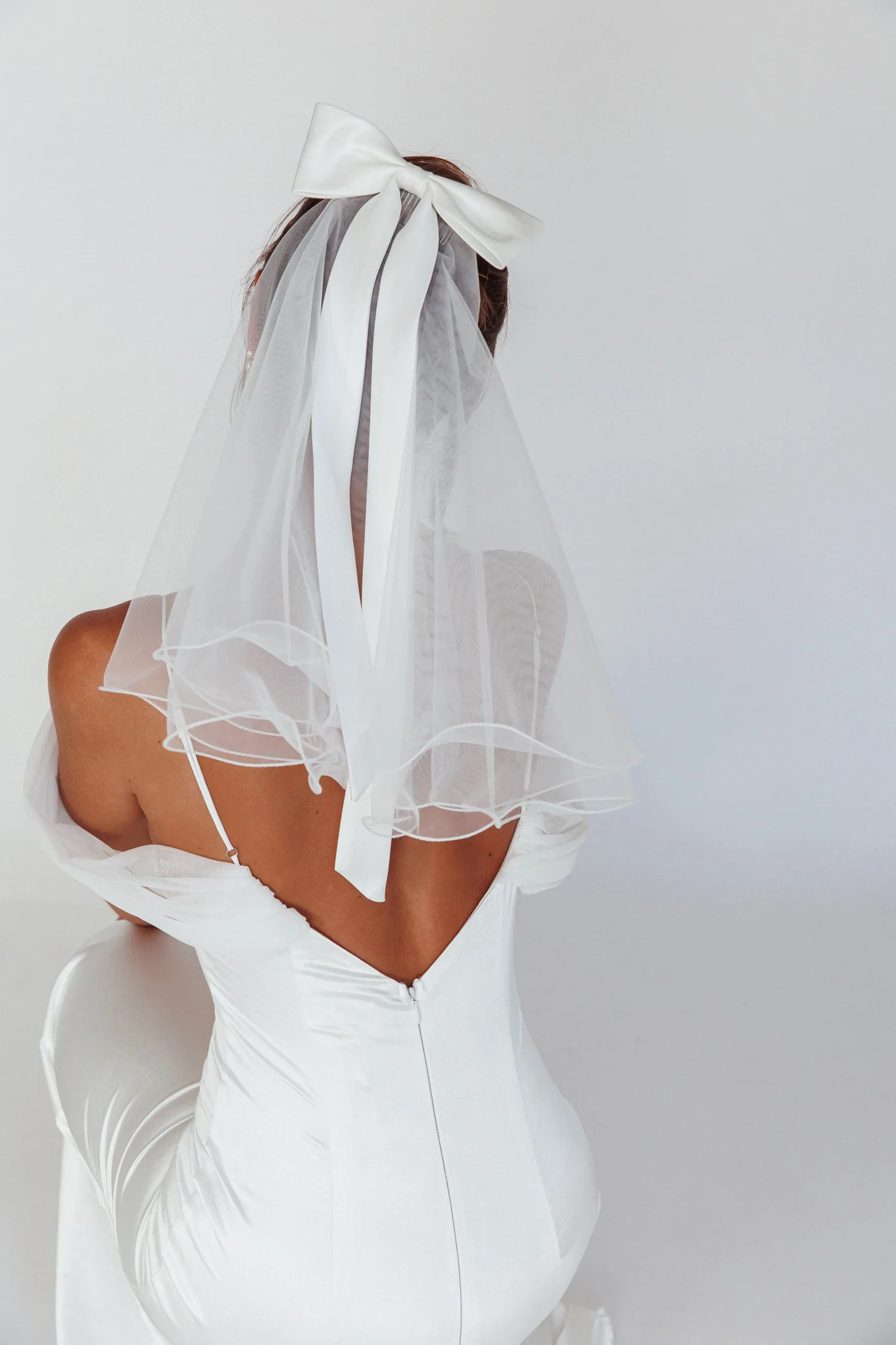 Florence Bow Bridal Veil White - Image 7