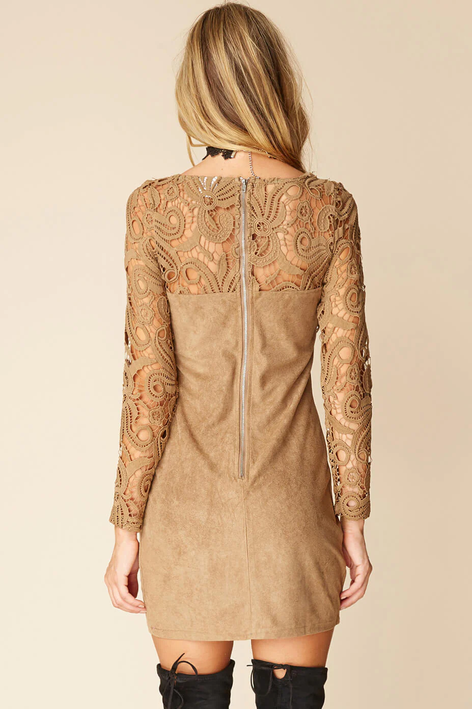 Francie Fringe Dress Brown - Image 4