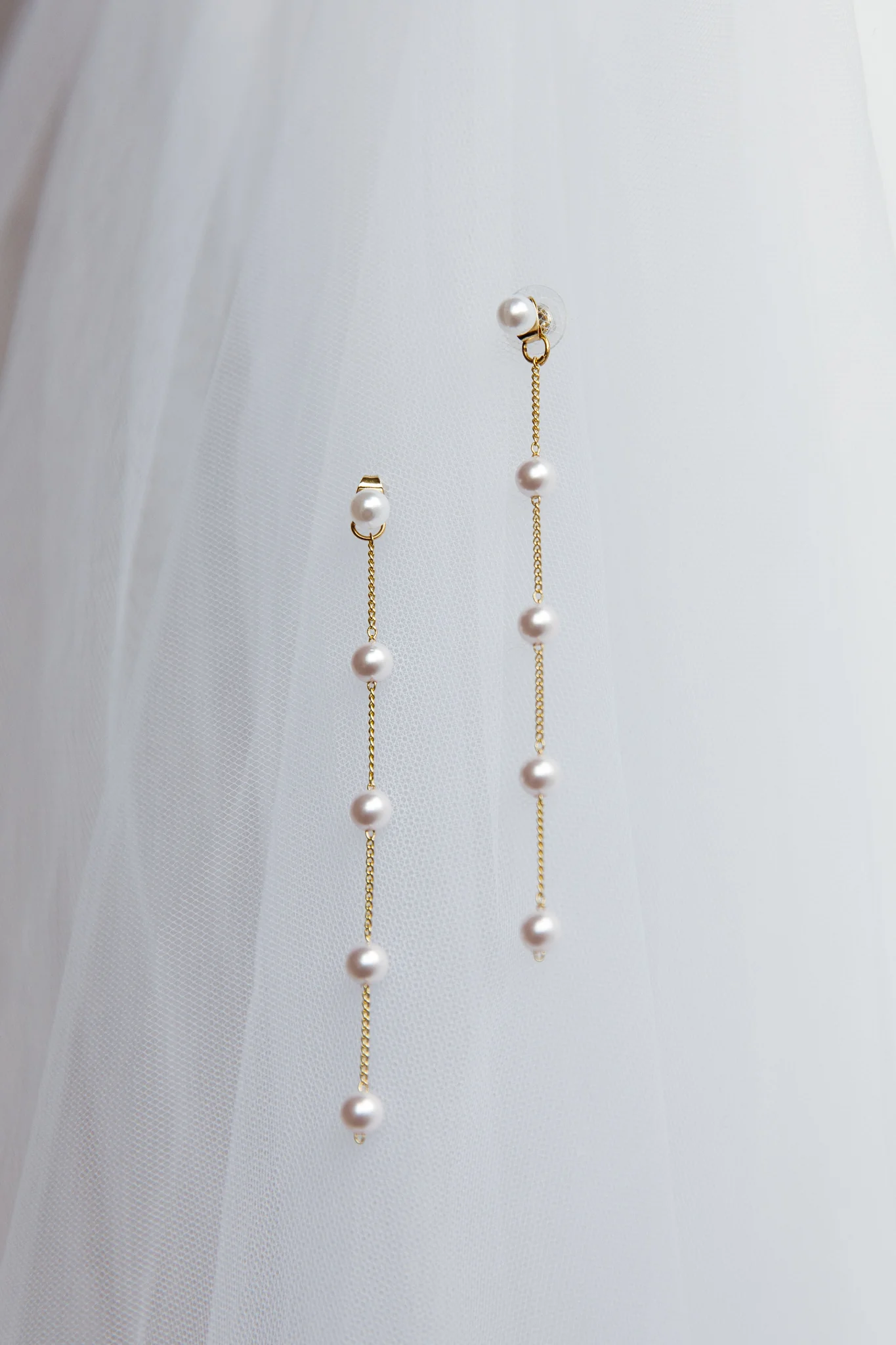 Gaia Pearl Drop Earrings Gold - Image 3