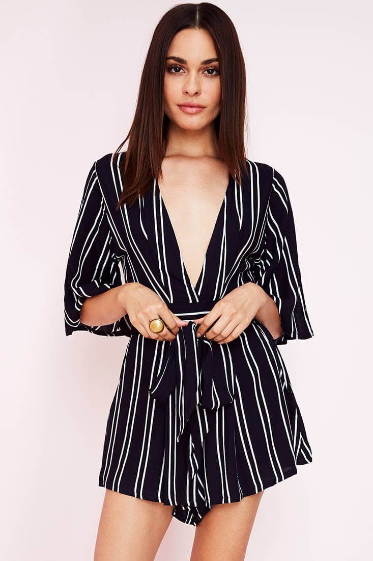 Gisele Casual cutout Romper Navy - Image 3