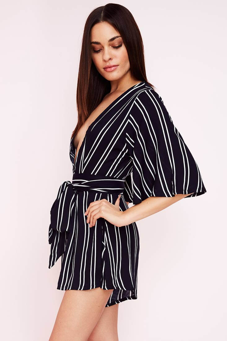 Gisele Casual cutout Romper Navy - Image 4