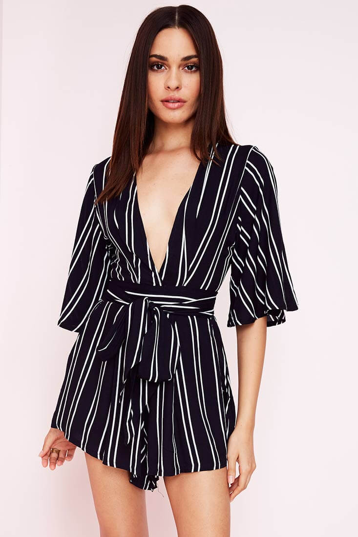 Gisele Casual cutout Romper Navy - Image 6