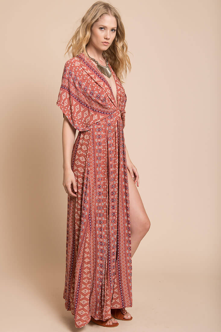 Libby Maxi Dress Rust - Image 4