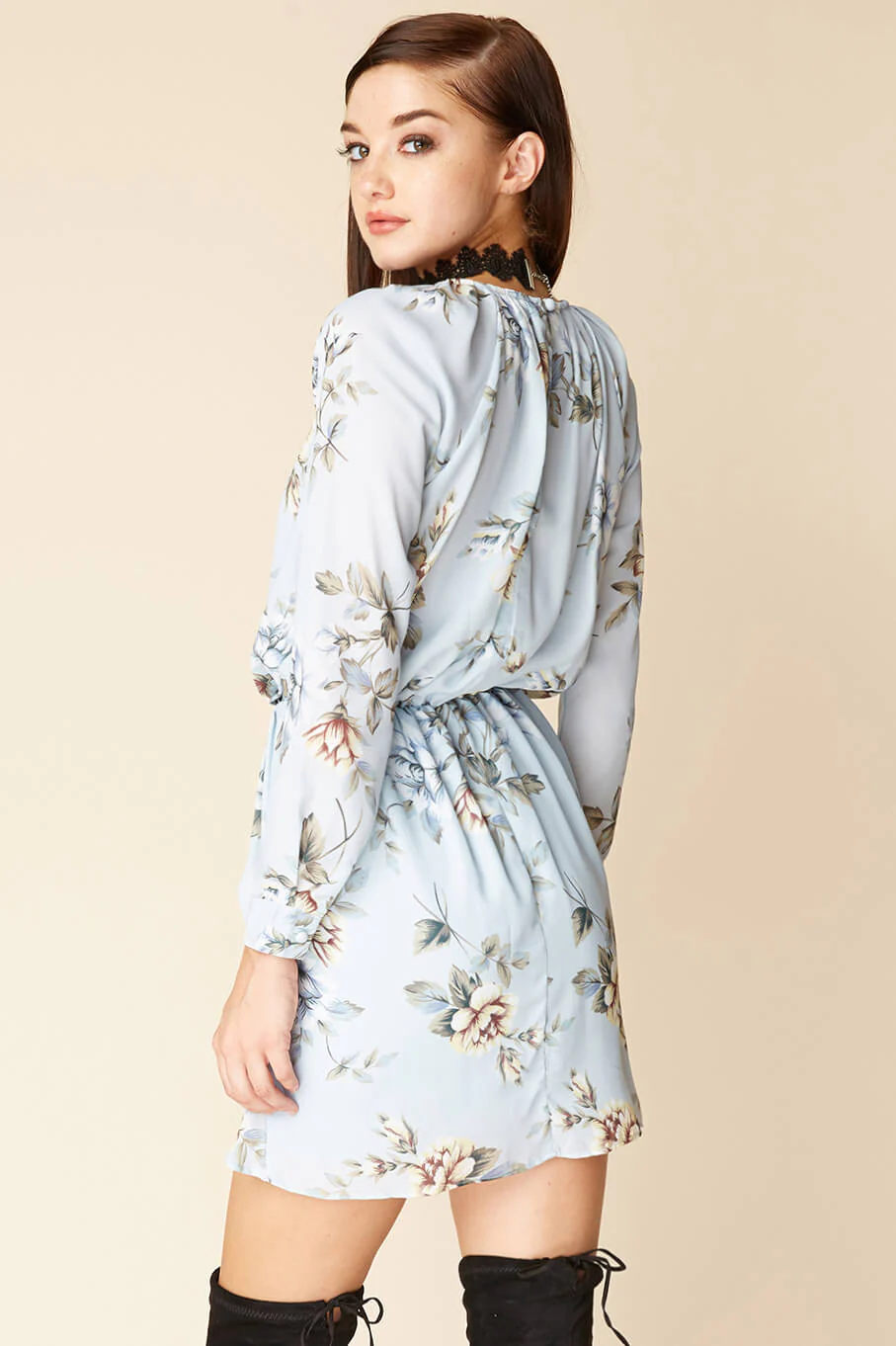 Sabrina Floral Dress Light Blue - Image 3